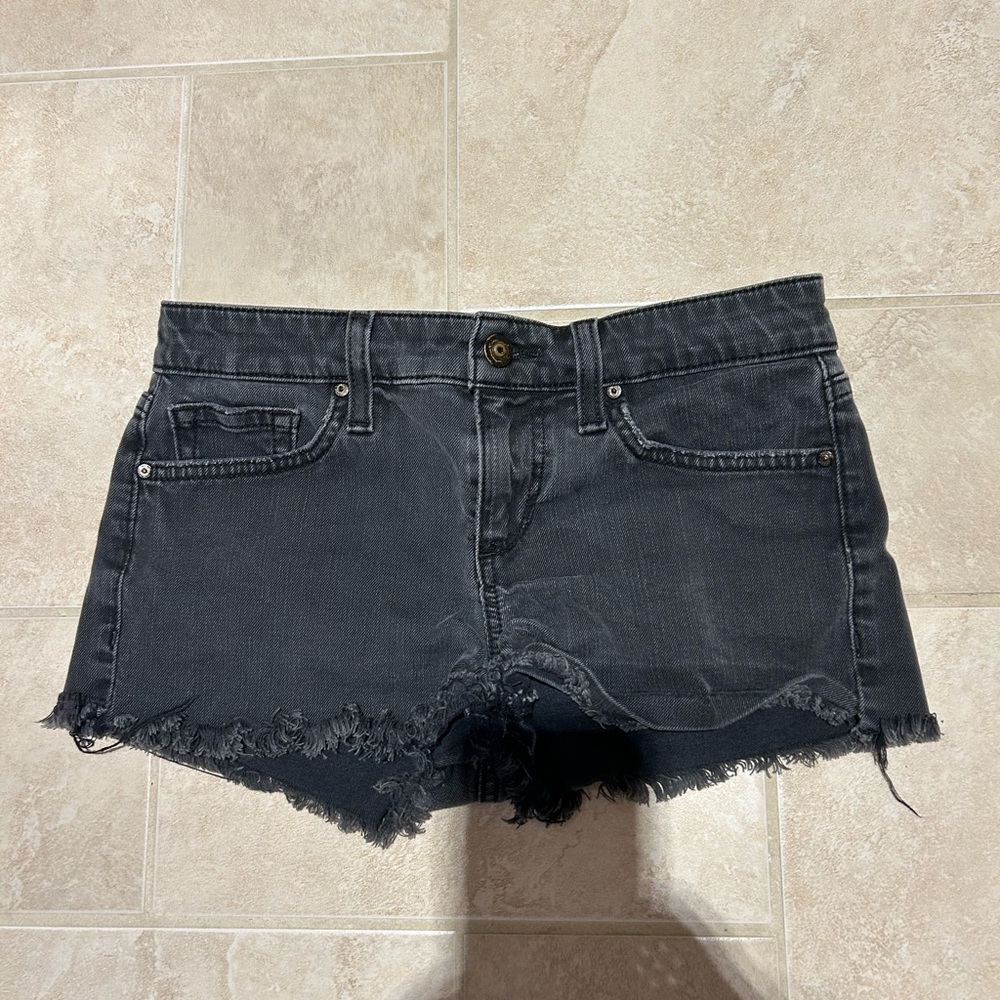 Joe's Jeans black Frayed Hem Shorts